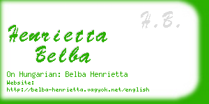 henrietta belba business card